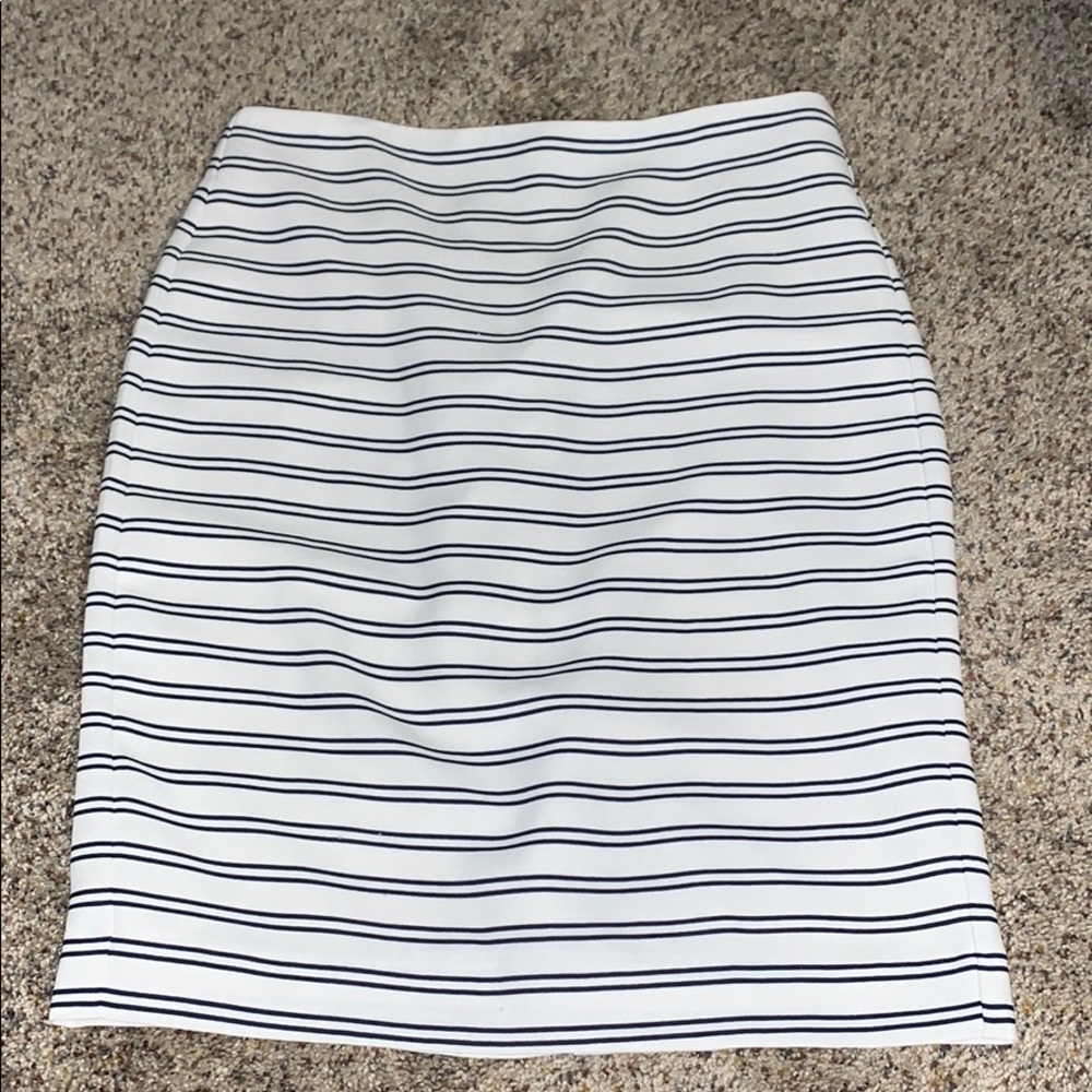 White/Blue Pencil Skirt